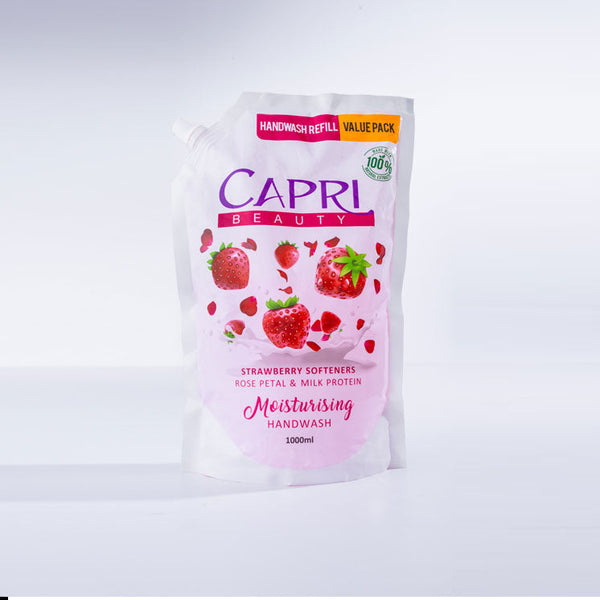 Capri Strawberry & Rose Petals Handwash - Refill Pack - 1000ML