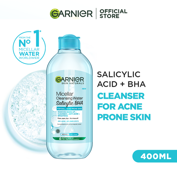 Garnier - Salicylic + BHA Micellar Cleansing Water for Acne Prone Skin - 400ml