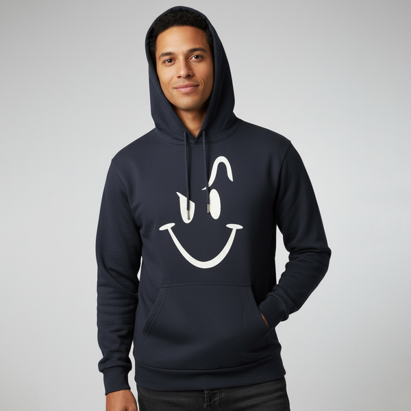 VYBE - Basics - Smily face Hoodie - Black
