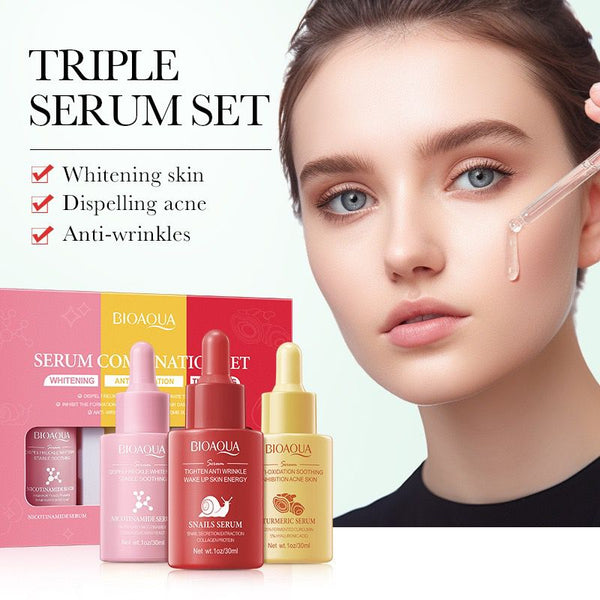 BIOAQUA - Pack of 3Pcs kit Facial Firming Serum 30ml