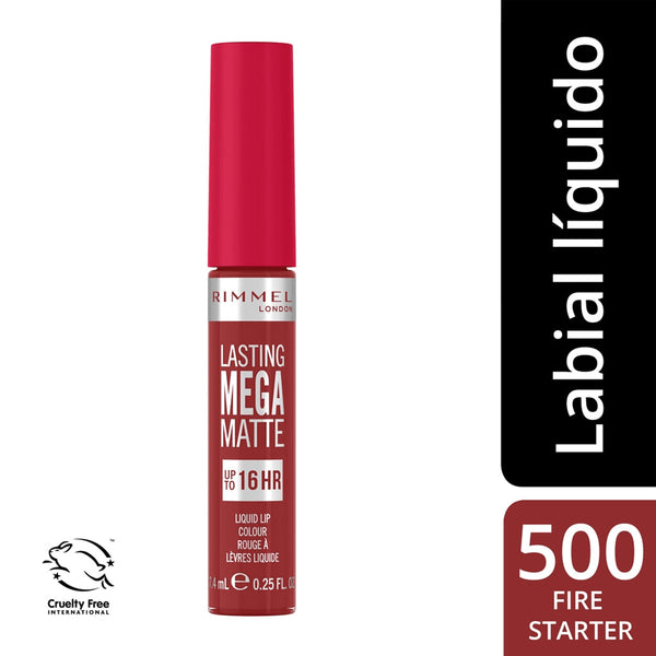 Rimmel - Lasting Mega Matte Liquid Lip Color 500-Fire Starter