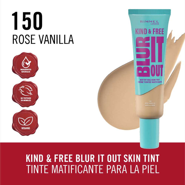 Rimmel Kind &  Free Liquid foundation 30Ml Mat Rose Vanilla Iv