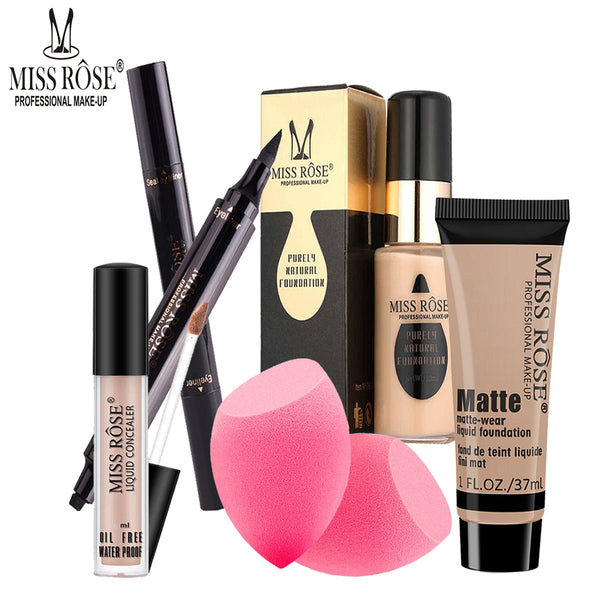 Miss Rose - 5 in 1 Exclusive Deal - Fair (Matte Foundation-Liquid Foundation-Concealer)