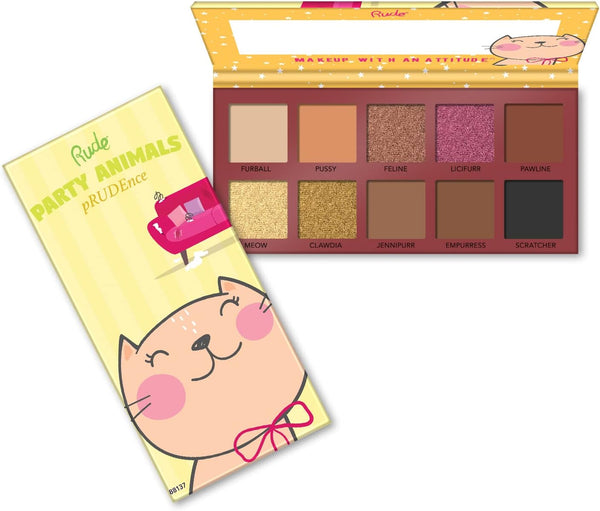 Rude Cosmetics - Party Animal 10 Eyeshadow Shades - Prudence