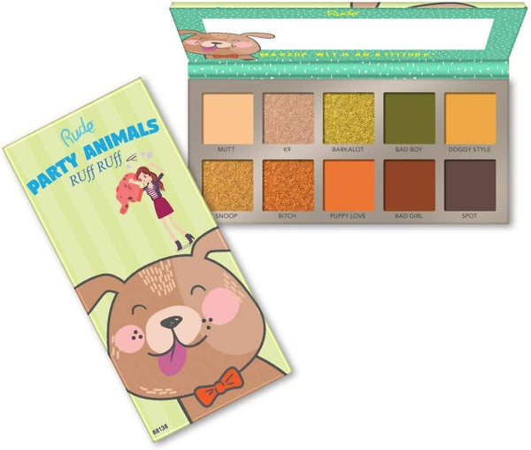 Rude Cosmetics - Party Animal 10 Eyeshadow Shades - Ruff Ruff