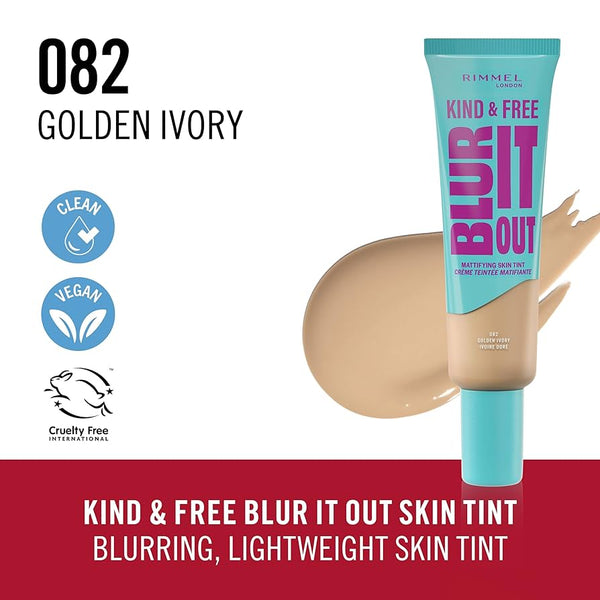 Rimmel Kind &  Free Liquid foundation 30Ml Mat Golden Ivory Iv