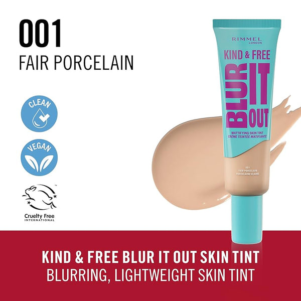 Rimmel Kind &  Free Liquid foundation 30Ml Mat Fair Porcelan Iv