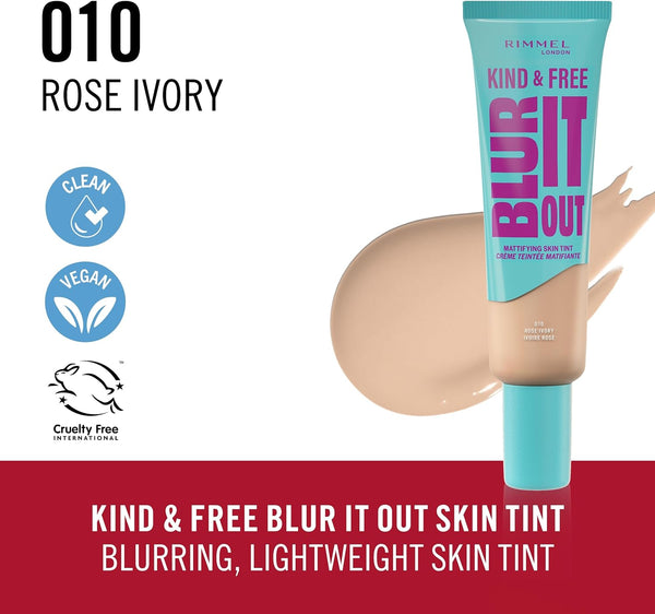 Rimmel Kind &  Free Liquid foundation 30Ml Mat Rose Ivory Iv