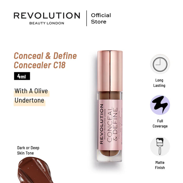 Makeup Revolution Conceal and Define Concealer - C18