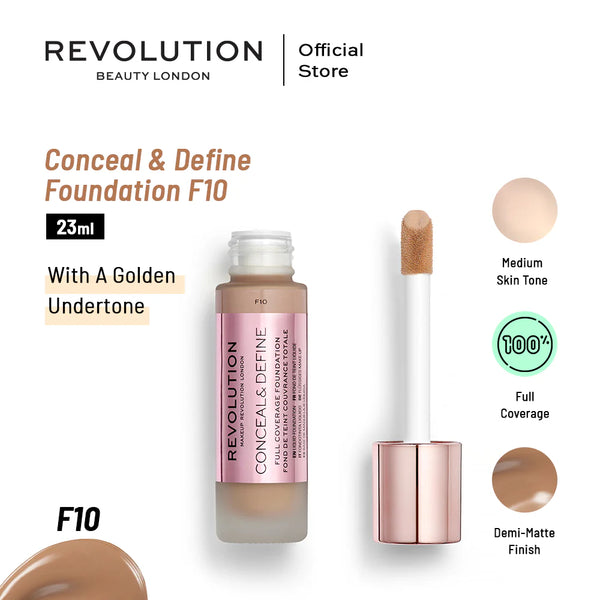 Makeup Revolution Conceal & Define Foundation F10