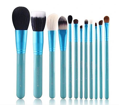 The Original Brush 12 Pcs Premium Quality Professional Make Up Brushes Green