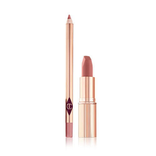 Charlotte Tilbury - Pillow Talk Lip Kit (Lip Stick + Lip Liner ) In Shade Pillow Talk Intense