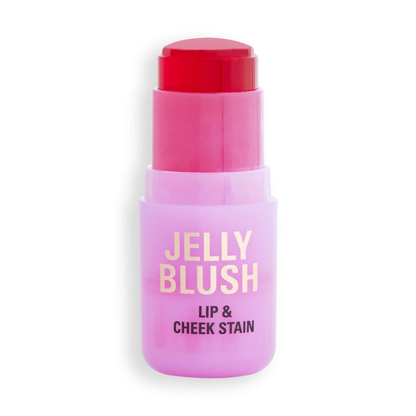 Revolution Jelly Blush Stick Lip And Cheek Stain Strawberry Pink