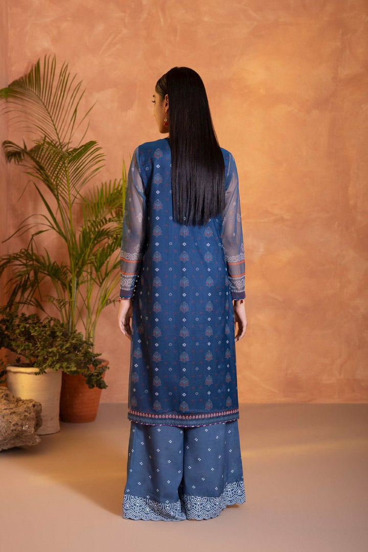 Sapphire 2 Piece - Embroidered Raw Silk Suit Blue