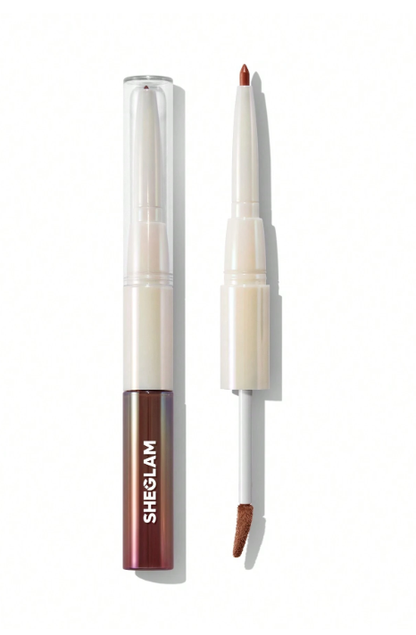 SHEGLAM Lip Rules Liner & Gloss Pen-Golden Rule 2-In-1 Moisturizing Liquid Lipstick By The Book