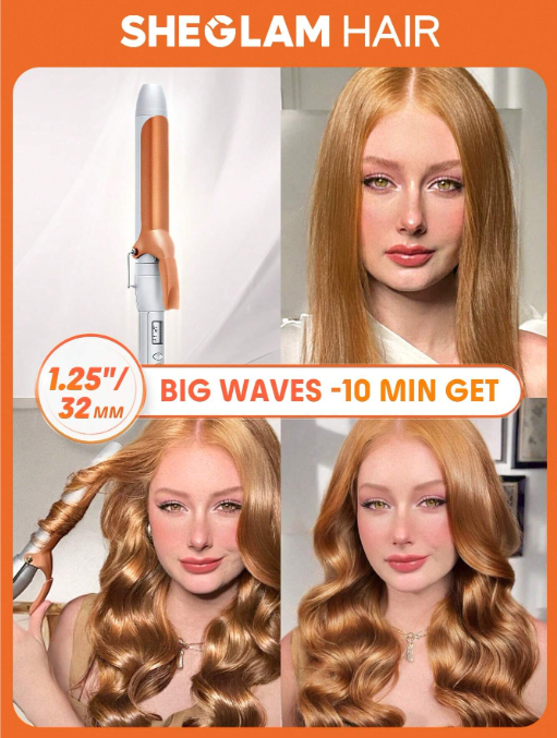 SHEGLAM HAIR It-Curl Curling Iron,Curling Iron,Hair Curler,32mm Hair Curling Wand