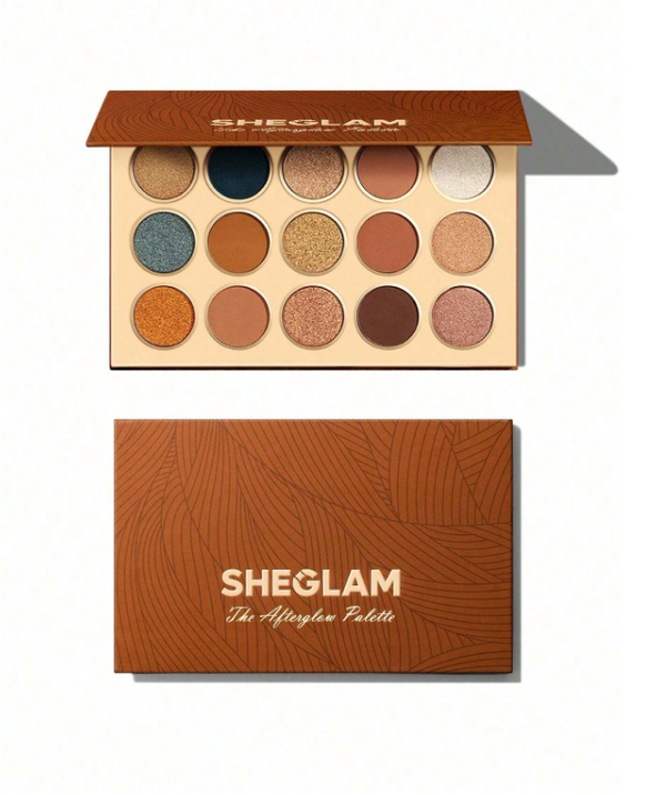 Shein- SHEGLAM Afterglow Palette 15-Color Matte Gilding Shimmer Eyeshadow Palette