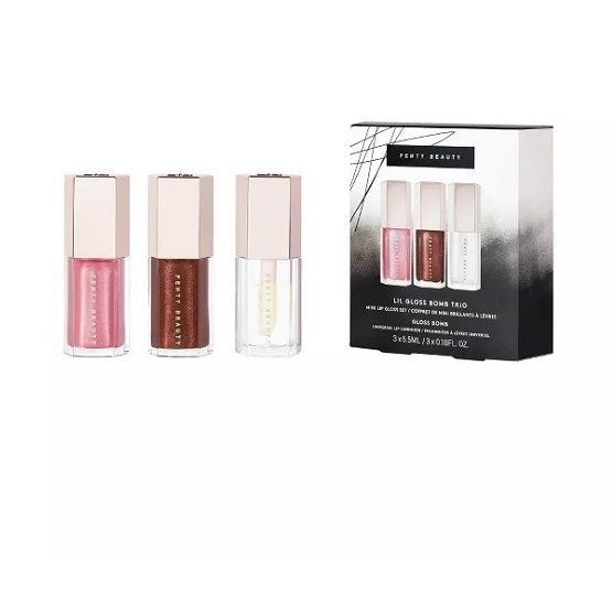 Fenty Beauty - Lil Gloss Bomb Trio Set - FUSSY, HOT CHOCOLIT, GLASS SLIPPER, 3 x 5.5ml