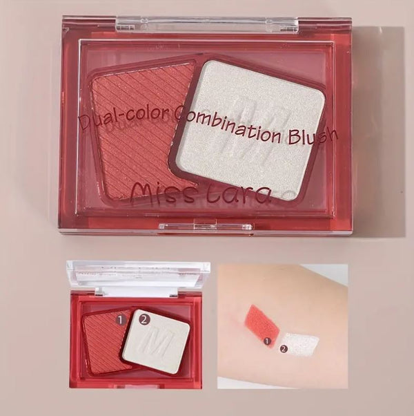 Miss Lara - 2 Color Combination Makeup Highlighter Blusher-03