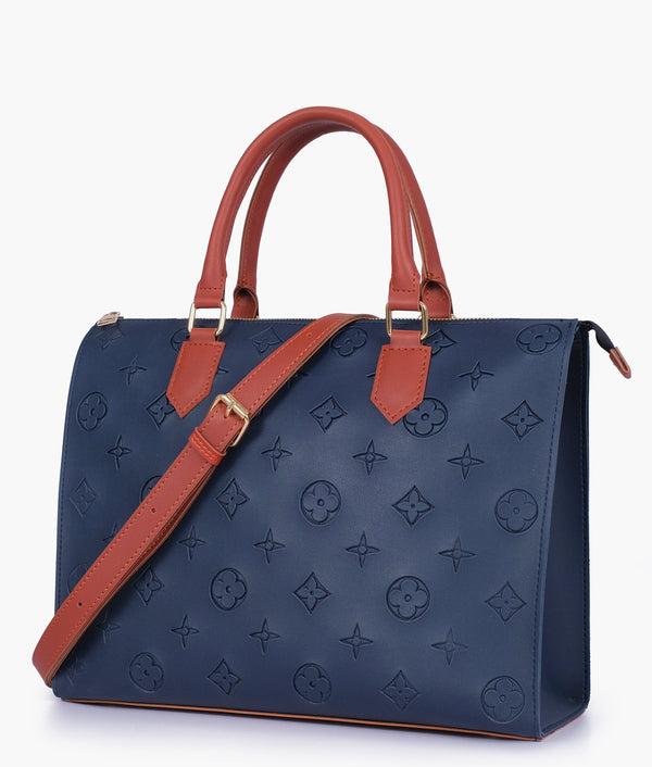 RTW - Blue And Rust On-The-Go Handbag