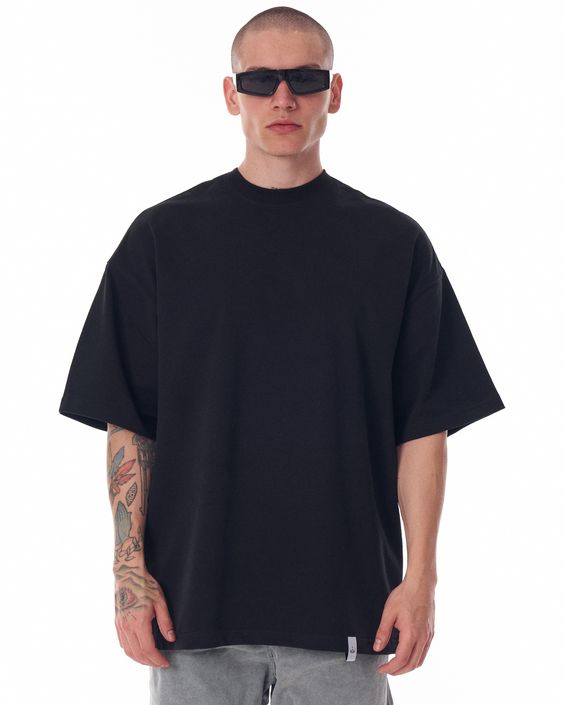 VYBE - Premium Drop Shoulder Tee For Men - Black