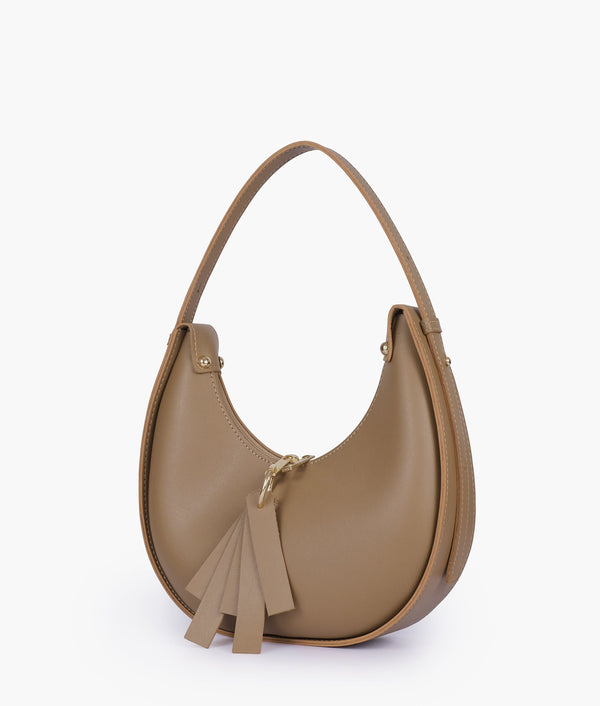 RTW - Coffee crescent hobo bag