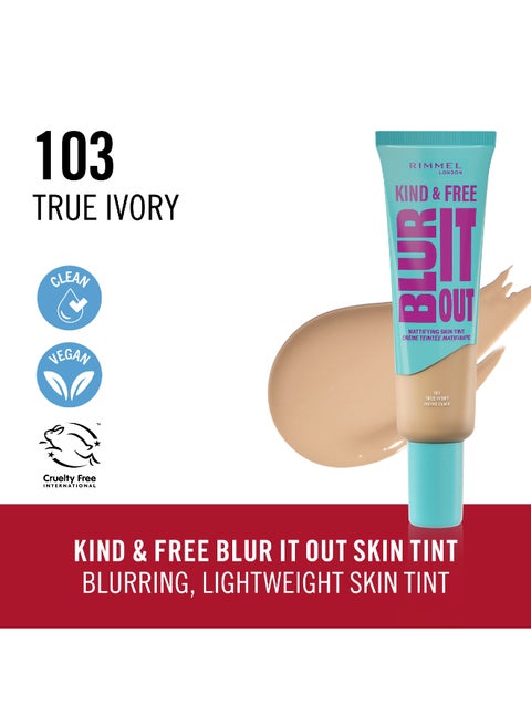 Rimmel Kind &  Free Liquid foundation 30Ml Mat True Ivory Iv