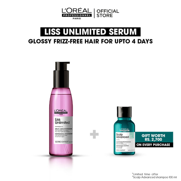 L'Oreal Professionnel - Serie Expert Liss Unlimited Shine Perfecting Blow Dry Hair Oil 125 ML - For Frizzy & Unruly Hair