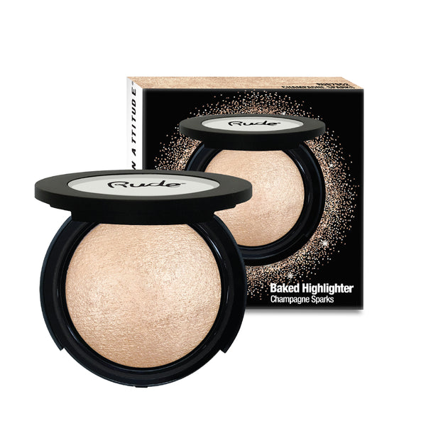 Rude Cosmetics - Baked Highlighter - Champagne Sparks