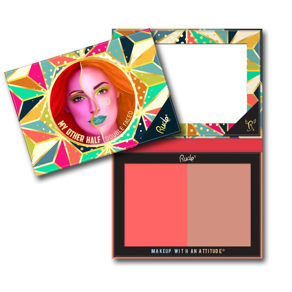 Rude Cosmetics - My Other Half Duo Shade Face Palette - Double Faced