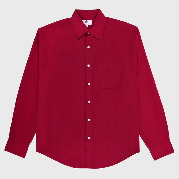 VYBE - Casual Solid Shirt- Maroon