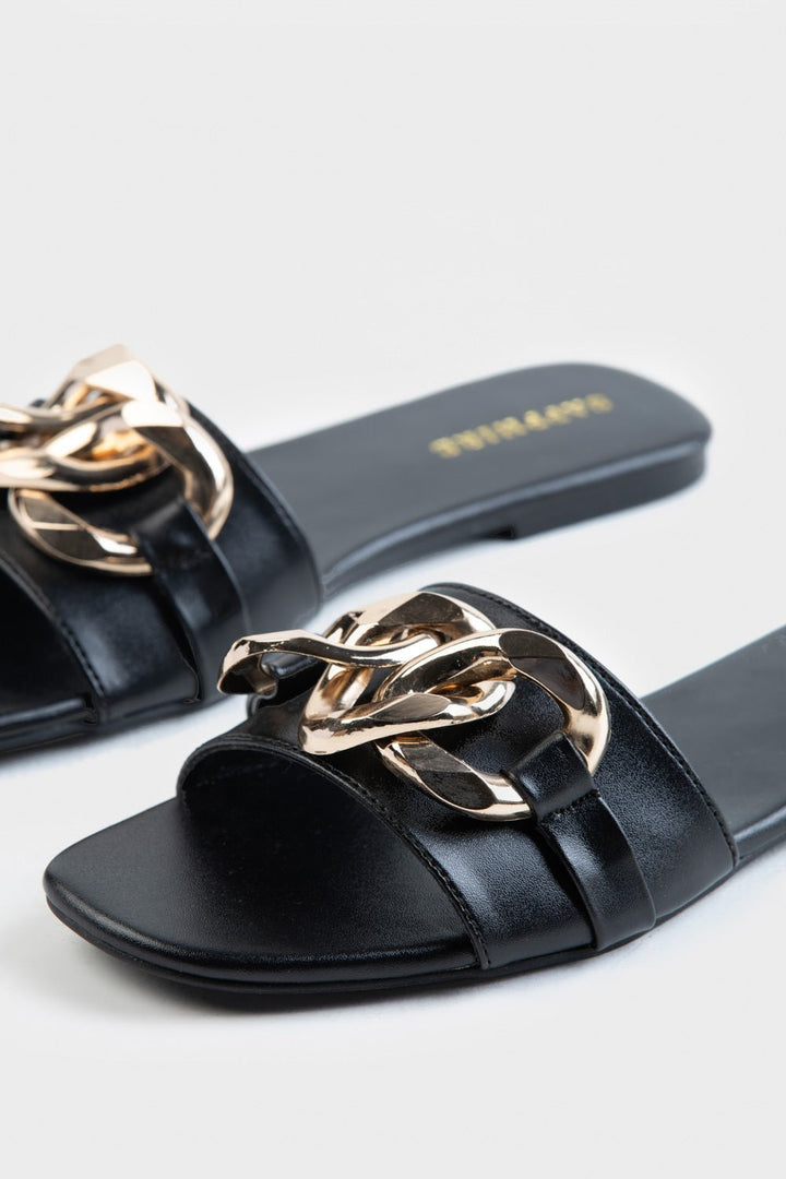 Sapphire- Black Flats