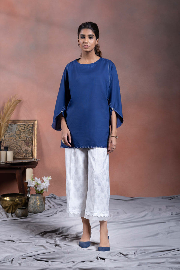 Sapphire- Solid Cotton Shirt