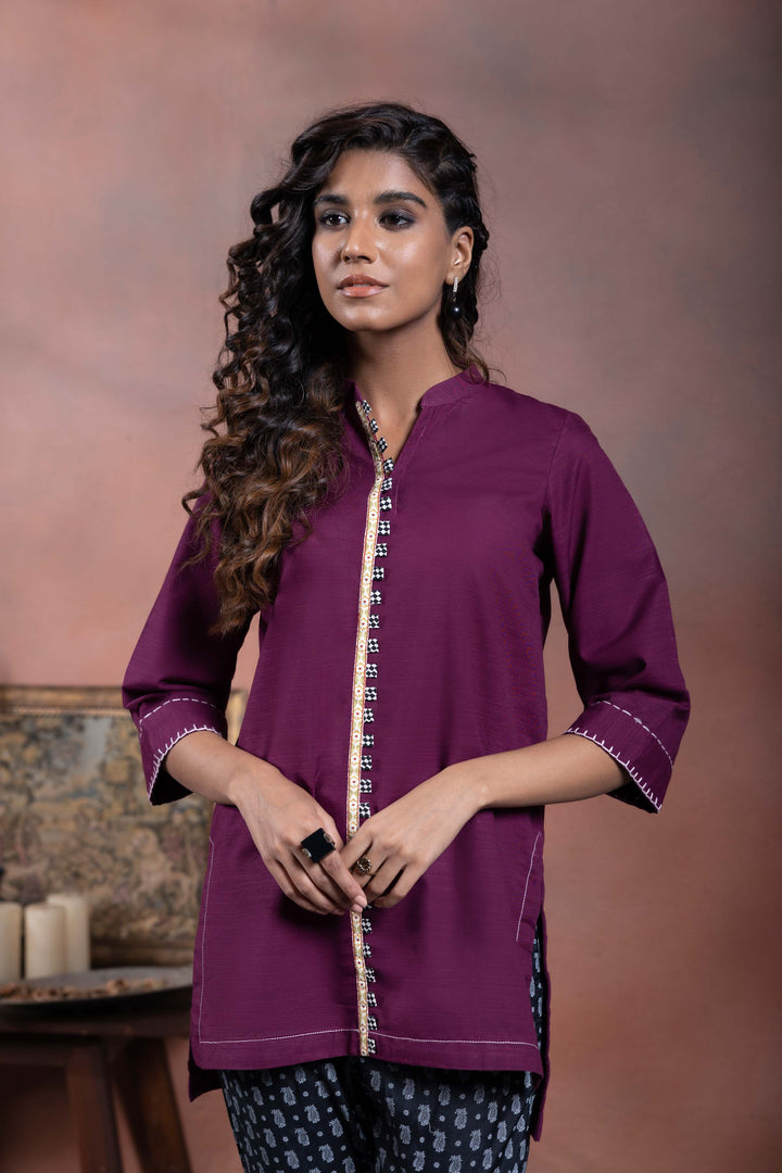 Sapphire- Solid Khaddar Shirt
