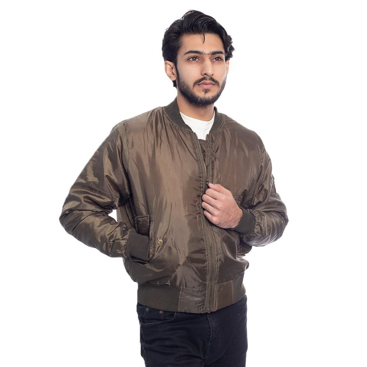 VYBE- Mock Zipper - Army Green