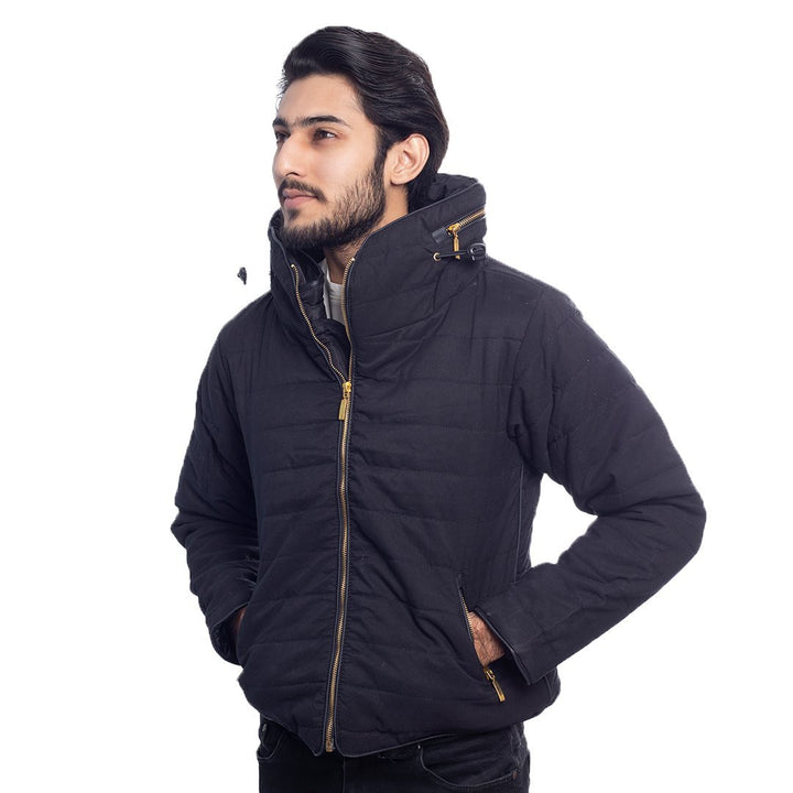 VYBE- Bubble with Hood Zipper-Black