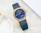 Naviforce - NF5005 Ladies Dress Watch In Blue Mesh Chain & Blue Analog Dial With Water resistance & Quartz Movement.