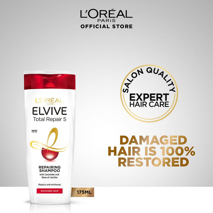 L'Oreal Paris- Elvive Total Repair 5 Shampoo 175 ml - For Damaged Hair