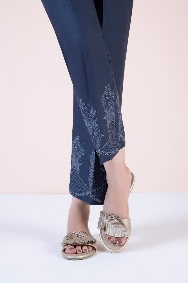 Sapphire- Embroidered Cotton Pants