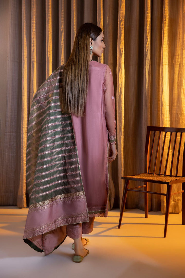 Sapphire 3 Piece - Embroidered Net Suit