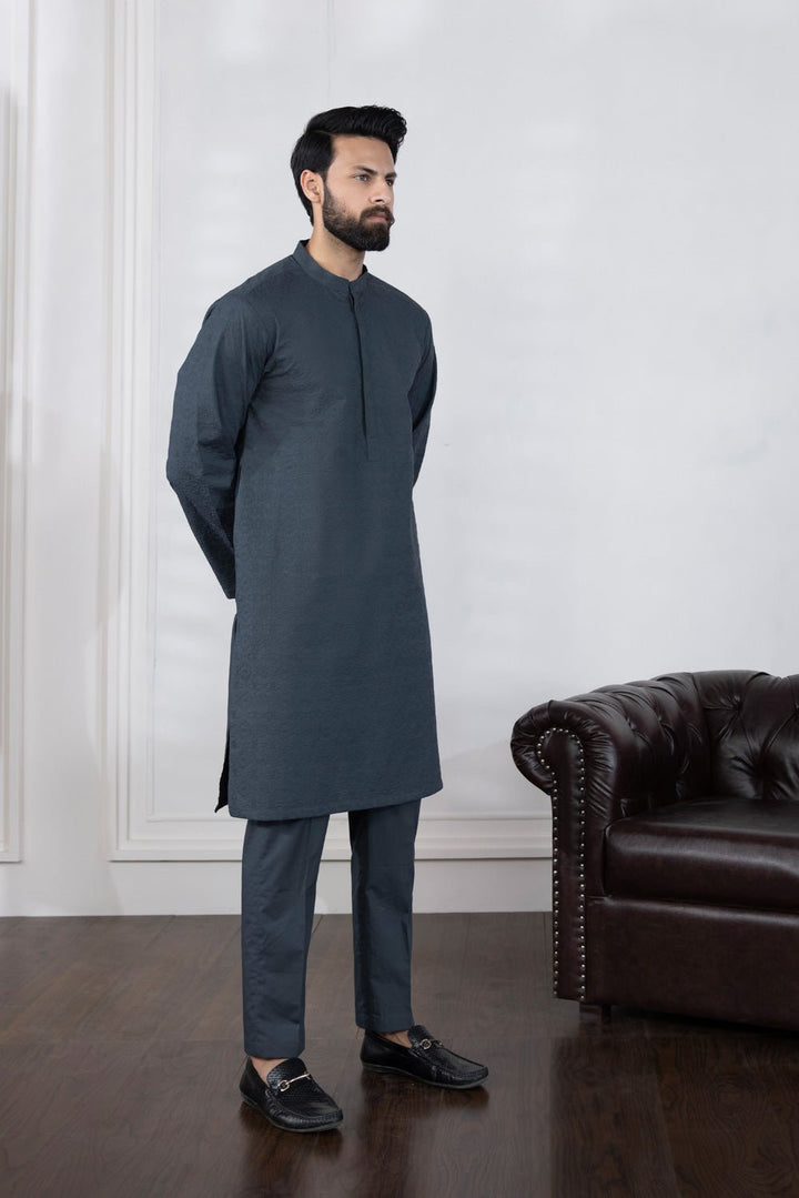 Sapphire- Schiffli Embroidered Suit