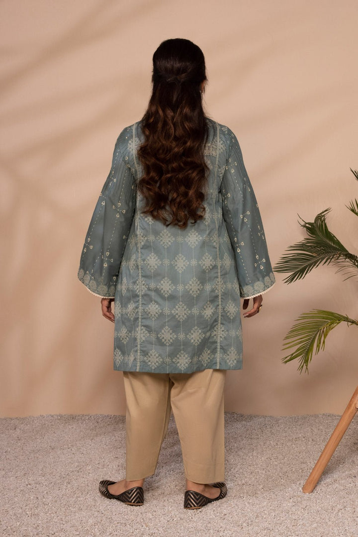 Sapphire-Printed Lawn Shirt