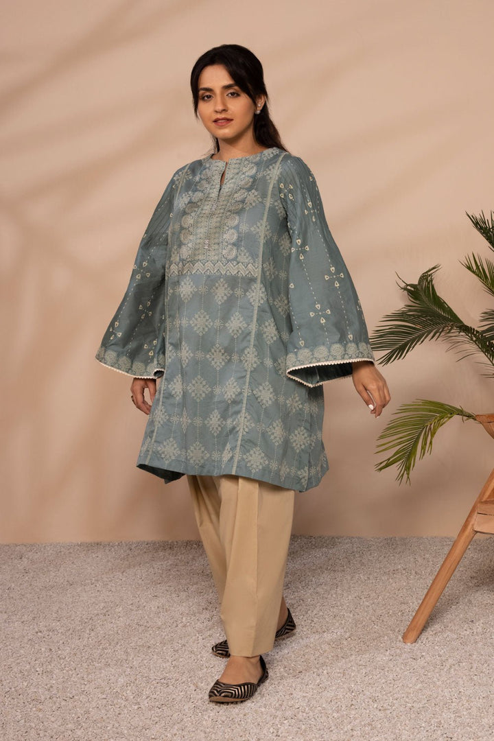 Sapphire-Printed Lawn Shirt