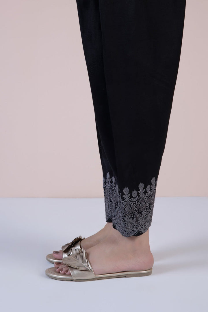 Sapphire- Embroidered Raw Silk Shalwar