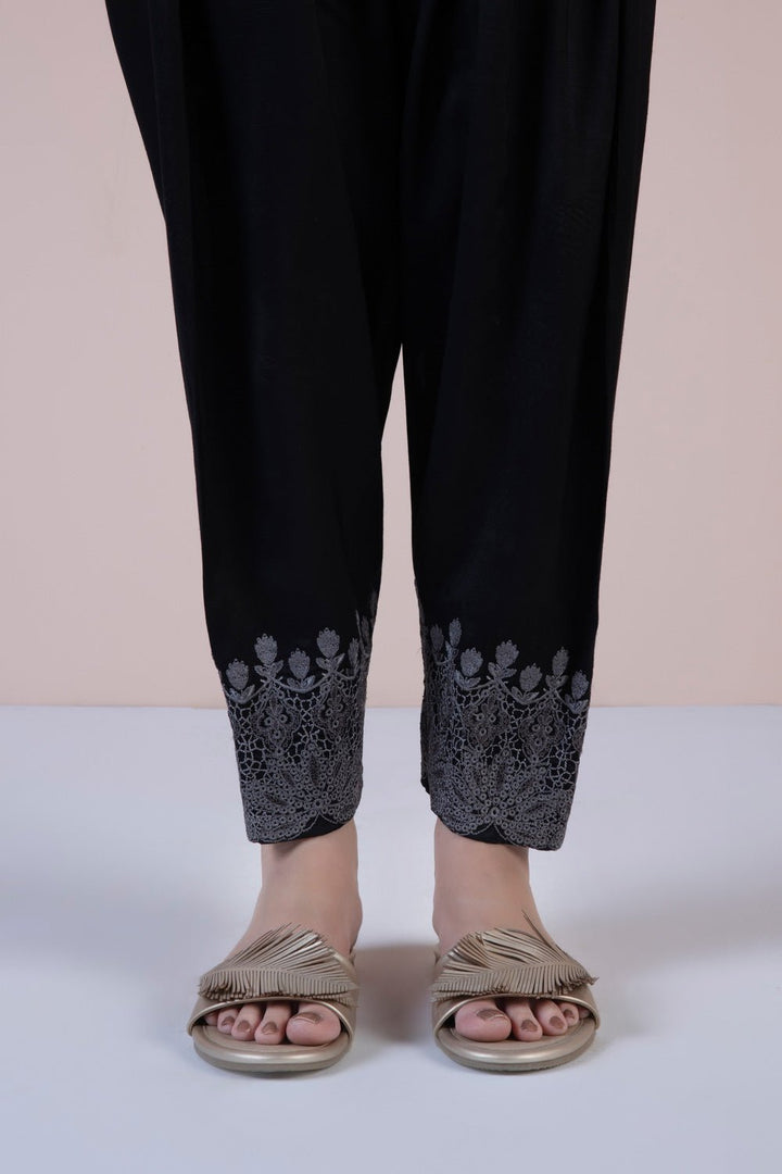 Sapphire- Embroidered Raw Silk Shalwar