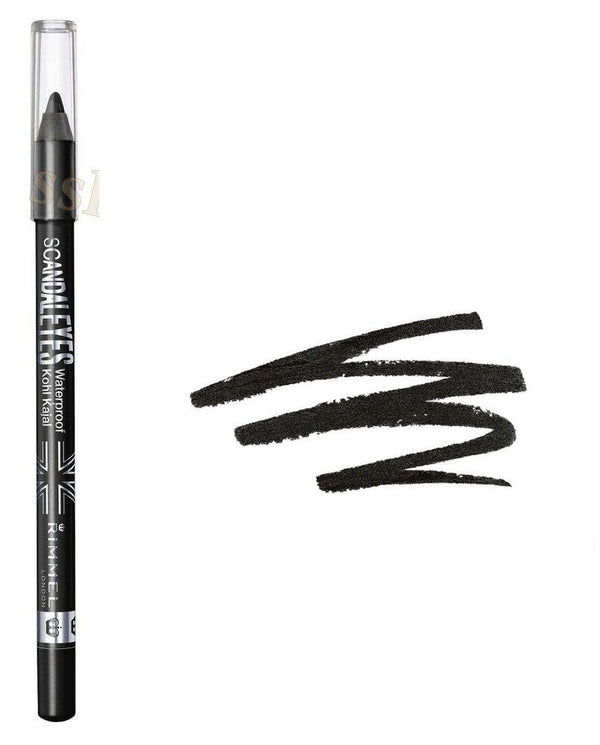 Rimmel- Scandaleyes Waterproof Kohl Kajal Liner - Black. A jet black shade.