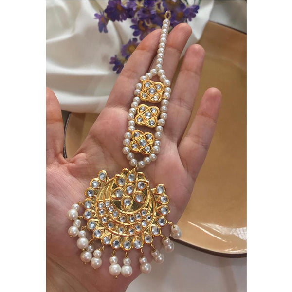 House Of Jewel- Gold  Sheesha  Kundan  Teeka