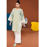 Nishat Linen- PS19-77 Green Printed Embroidered Stitched Lawn Shirt - 1PC