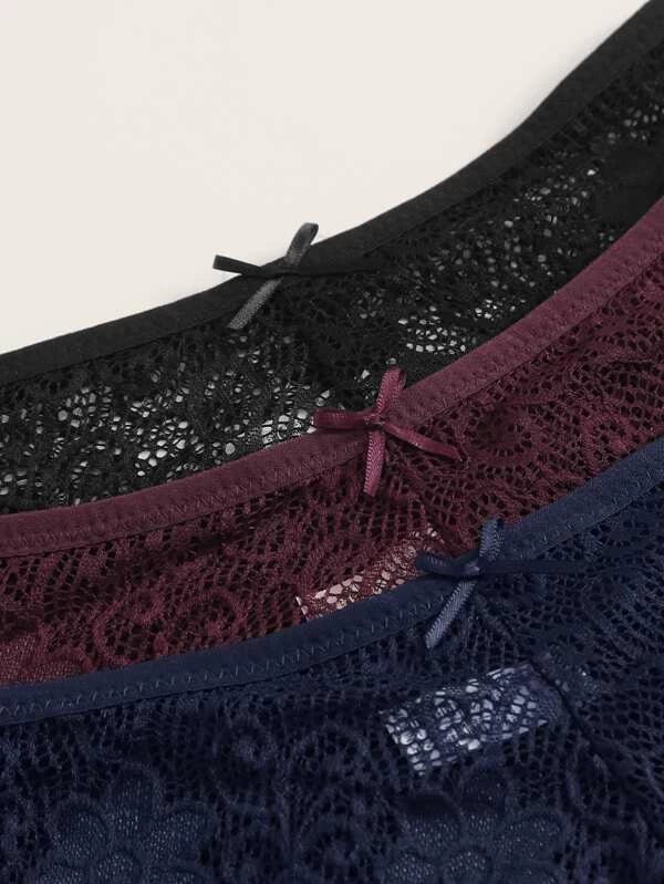 Shein- 3pack Floral Lace Panty Set