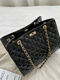 Shein- Random Twist Lock Quilted Chain Bag
